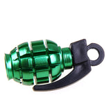 Maxbell 4x Grenade Bicycle Bike Motorcycle Car Tire Tyre Valve Dust Caps Golden Green