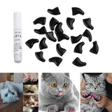 Maxbell 2x20Pcs Nail Caps Grooming for Pet Dog Cat Paw Claws M Black