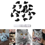Maxbell 2x20Pcs Nail Caps Grooming for Pet Dog Cat Paw Claws M Black