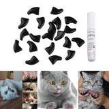 Maxbell 2x20Pcs Nail Caps Grooming for Pet Dog Cat Paw Claws M Black
