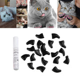 Maxbell 2x20Pcs Nail Caps Grooming for Pet Dog Cat Paw Claws M Black