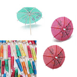Maxbell 2x140± Colorful Parasol Umbrella Cocktail Party Drink Sticks Food Picks Decor