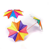Maxbell 2x140± Colorful Parasol Umbrella Cocktail Party Drink Sticks Food Picks Decor