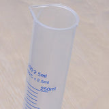Maxbell 4Pcs 25ml/ 50ml/100ml/250ml Plastic Graduated Laboratory Measuring Cylinder