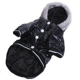 Maxbell Maxbell Black Pet Dog Hoodie Hooded Winter Puffy Coat Jacket - L