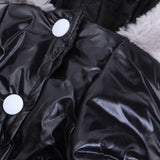 Maxbell Maxbell Black Pet Dog Hoodie Hooded Winter Puffy Coat Jacket - L