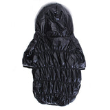 Maxbell Maxbell Black Pet Dog Hoodie Hooded Winter Puffy Coat Jacket - L