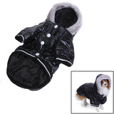 Maxbell Maxbell Black Pet Dog Hoodie Hooded Winter Puffy Coat Jacket - L