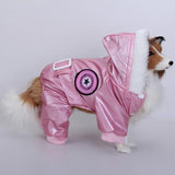 Maxbell Pink Pet Dog Hoodie Hooded Winter Coat Jacket Jumpsuit - Size XL