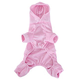 Maxbell Maxbell Pet Dog Hoodie Autumn Coat Velour Jumpsuit Clothes Apparel Pink (S)