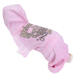 Maxbell Maxbell Pet Dog Hoodie Autumn Coat Velour Jumpsuit Clothes Apparel Pink (S)