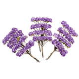 Maxbell 144pcs Mini Paper Rose Flowers for Craft Wedding Favor Home Decor Purple