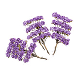 Maxbell 144pcs Mini Paper Rose Flowers for Craft Wedding Favor Home Decor Purple