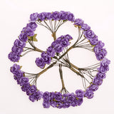 Maxbell 144pcs Mini Paper Rose Flowers for Craft Wedding Favor Home Decor Purple