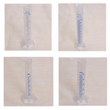 Maxbell 4pcs Transparent Plastic Graduated Cylinder