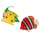 Maxbell 20Pcs Aquarium Fish Tank Artificial Floating Swimming Fish MultI-Color Ornament