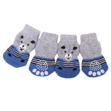 Maxbell Maxbell Paw Print Pet Dog Socks w/ Non-slip Bottom - S