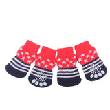 Maxbell Maxbell Paw Print Pet Dog Socks w/ Non-slip Bottom - S