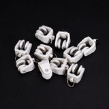 Maxbell 24x10pcs Plastic Curtain Track Runners Rail Runners with Eyelet