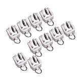 Maxbell 25x10pcs Plastic Curtain Track Runners Rail Runners with Eyelet