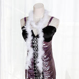 Maxbell 30xMarabou Feather Scarf Diva Night Party Wedding Gift Bouquet Decor White