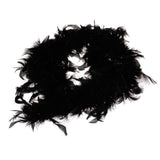 Maxbell 6xBlack Feather Boa Fluffy Craft Decoration 6.6 Feet Long