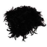 Maxbell 6xBlack Feather Boa Fluffy Craft Decoration 6.6 Feet Long
