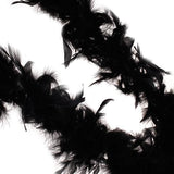 Maxbell 6xBlack Feather Boa Fluffy Craft Decoration 6.6 Feet Long