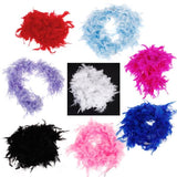 Maxbell 6xBlack Feather Boa Fluffy Craft Decoration 6.6 Feet Long