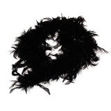 Maxbell 6xBlack Feather Boa Fluffy Craft Decoration 6.6 Feet Long