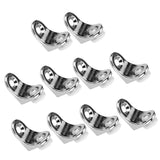 Maxbell Maxbell 10pcs Glass Shelf Right Angle Fixing Clip Bracket with Suction Cup