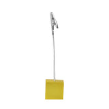 Maxbell 5x CLEAR YELLOW CUBE Memo Paper Recipe Note Clip Wedding Photo PLACE CARD HOLDER