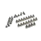 Maxbell 20pcs 7x9 mm Cone Spikes Studs + 10pcs 7x15mm Cone Spikes DIY Leathercraft