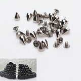 Maxbell 20pcs 7x9 mm Cone Spikes Studs + 10pcs 7x15mm Cone Spikes DIY Leathercraft