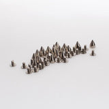 Maxbell 20pcs 7x9 mm Cone Spikes Studs + 10pcs 7x15mm Cone Spikes DIY Leathercraft