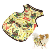 Maxbell Maxbell Cool Cartoon Printed Pet Dog Tank Tee Shirt Top Summer Apparel Size S