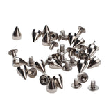 Maxbell 100pcs Cone Spikes Screwback Studs for DIY Craft Leathercraft