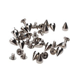 Maxbell 100pcs Cone Spikes Screwback Studs for DIY Craft Leathercraft