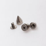 Maxbell 100pcs Cone Spikes Screwback Studs for DIY Craft Leathercraft