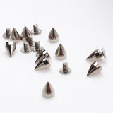 Maxbell 100pcs Cone Spikes Screwback Studs for DIY Craft Leathercraft