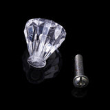 Maxbell 10x Clear Faceted Small Drawer Knob Cupboard Cabinet Pull Handle