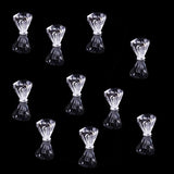 Maxbell 10x Clear Faceted Small Drawer Knob Cupboard Cabinet Pull Handle