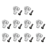 Maxbell 10x Clear Faceted Small Drawer Knob Cupboard Cabinet Pull Handle