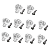 Maxbell 10x Clear Faceted Small Drawer Knob Cupboard Cabinet Pull Handle