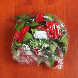 Maxbell 8x 8Ft Artificial Rose Silk Flower Green Leaf Vine Garland Home Wall Party Decor