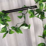 Maxbell 8x 8Ft Artificial Rose Silk Flower Green Leaf Vine Garland Home Wall Party Decor