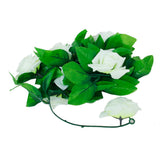 Maxbell 8x 8Ft Artificial Rose Silk Flower Green Leaf Vine Garland Home Wall Party Decor