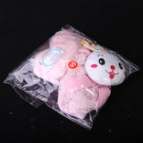 Maxbell Maxbell Smiling Rabbit Pink Round Collar Coat Apparel for Pet Dog - S
