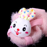 Maxbell Maxbell Smiling Rabbit Pink Round Collar Coat Apparel for Pet Dog - S