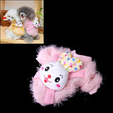 Maxbell Maxbell Smiling Rabbit Pink Round Collar Coat Apparel for Pet Dog - S